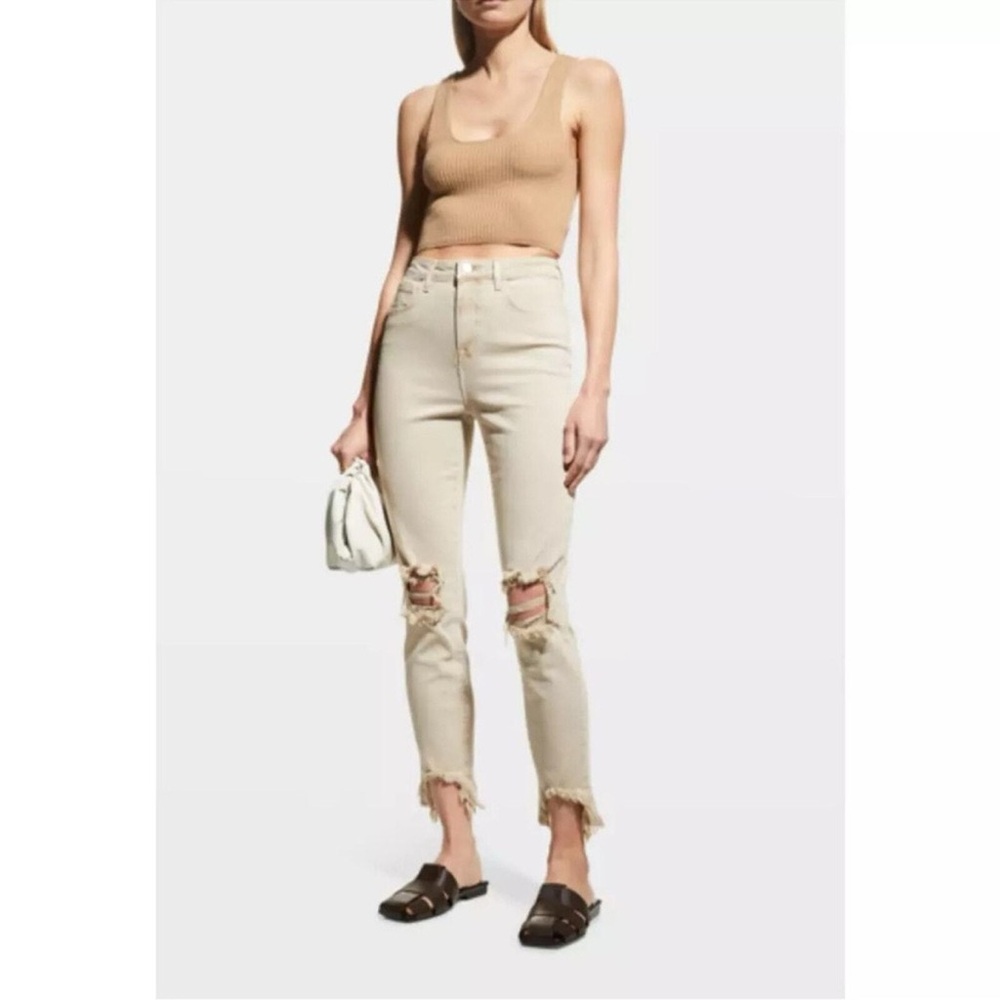 L’Agence size 24 high rise distressed skinny jeans